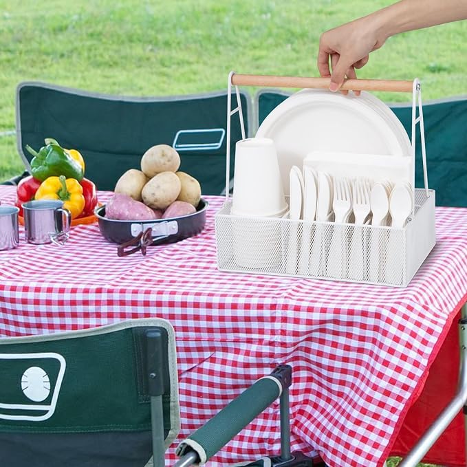 Paper Plate Organizer with Handle - Image 2