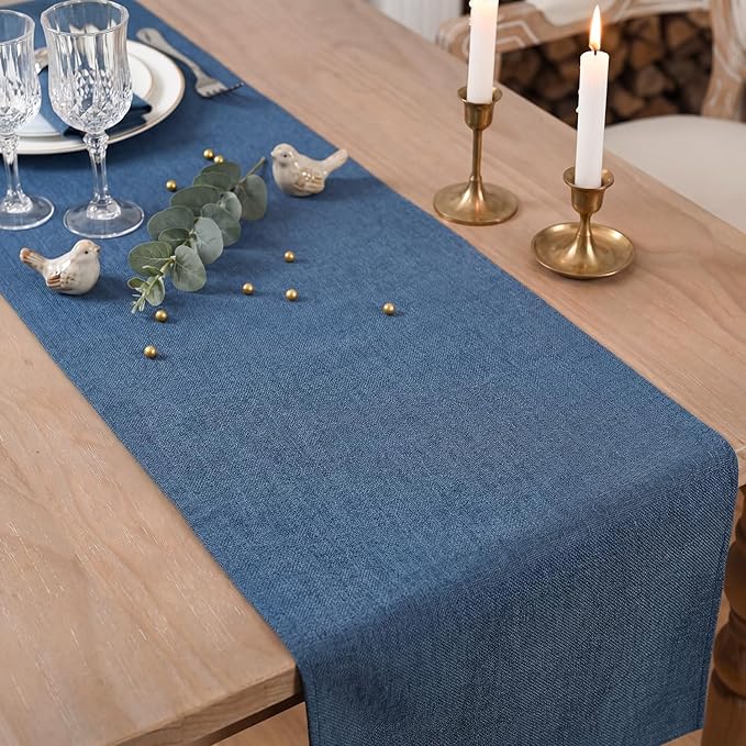 Artoid Mode Navy Blue Table Runner, Seasonal Summer Fall Washable Kitchen - Image 6