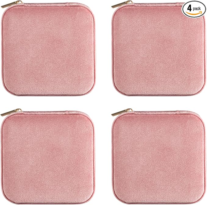 ZPROW Plush Velvet Travel Jewelry Case, Travel Jewelry Organizer, Jewelry by ZPROW