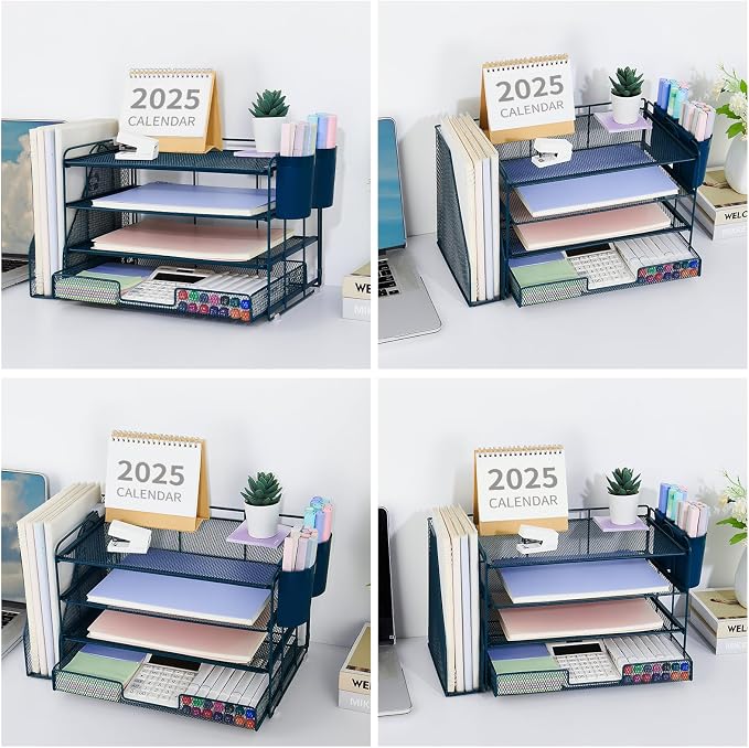 Desk Organizer, 4-Tier Desktop File Organizer - Image 4