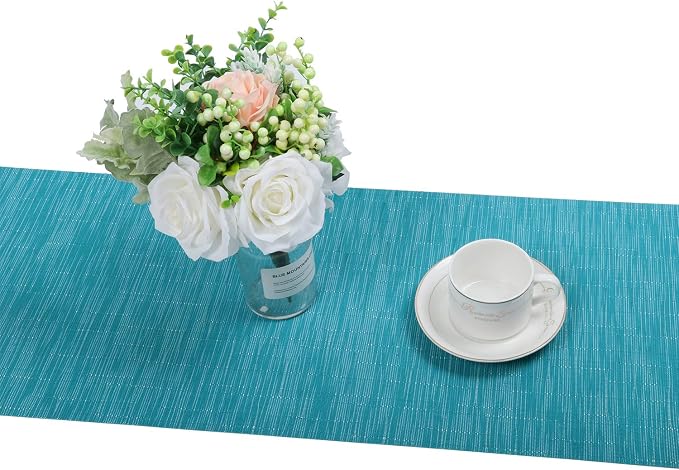 SHACOS Woven Vinyl Placemats Set of 6 Wipe Clean Wasahble Place Mats - Image 6