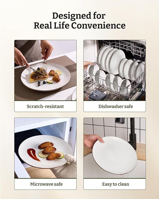 Famiware Ceramic Plates and Bowls Sets, Chip & Scratch Resistant, Microwave & - Image 6