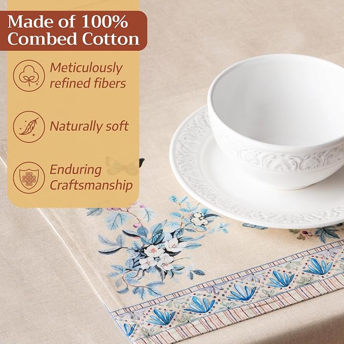 Maison d' Hermine Placemats Set of 4 Reusable 100% Combed Cotton | Cloth Place - Image 4