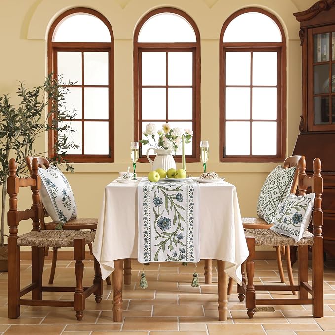 Designer French Linen Long Table Runner, Dining Table, Kitchen Decor, - Image 2