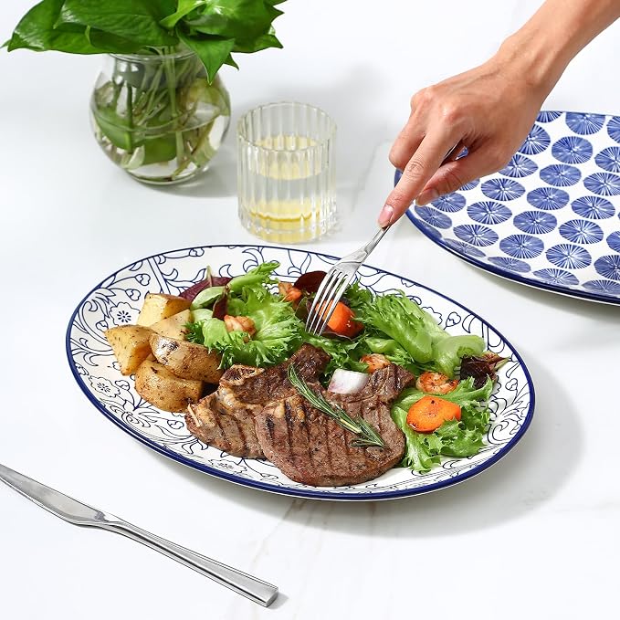 Selamica Serving Platter, 14 Inch Large Serving Dishes - Image 5