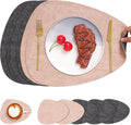 Faux Leather Placemats Set of 6, Dual Sided by Chitomars
