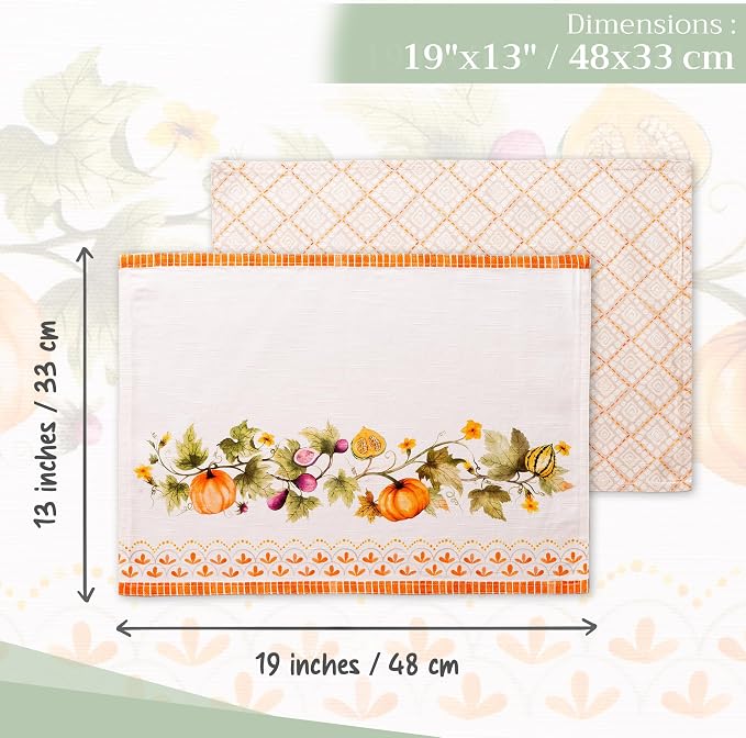 Maison d' Hermine Placemats Set of 4 Reusable 100% Cotton | Cloth Place Mats - Image 4