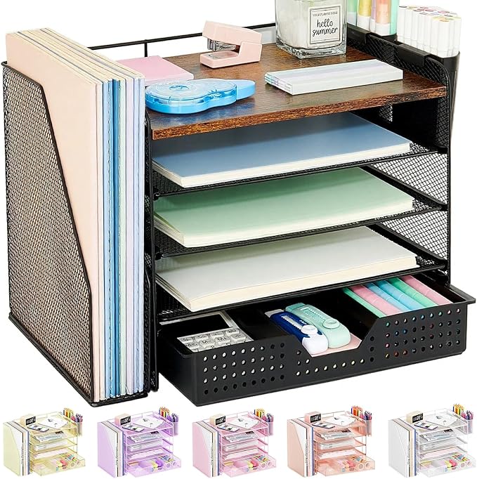Desk Organizer, 5-Tier Desktop File Organizer by OPNICE