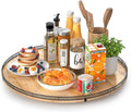 AMH 24-Inch Extra Large Farmhouse Oak Lazy Susan Organizer | Smooth rotating by AMH