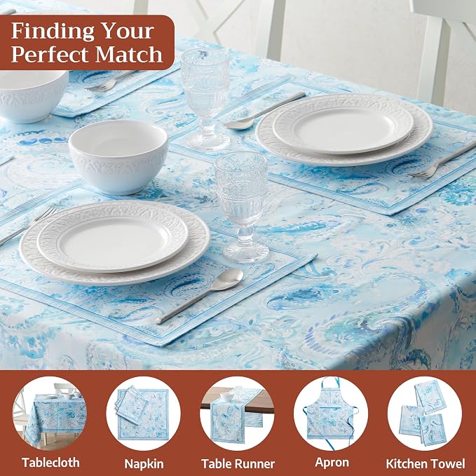 Maison d' Hermine Placemats Set of 4 Reusable 100% Combed Cotton | Cloth Place - Image 7
