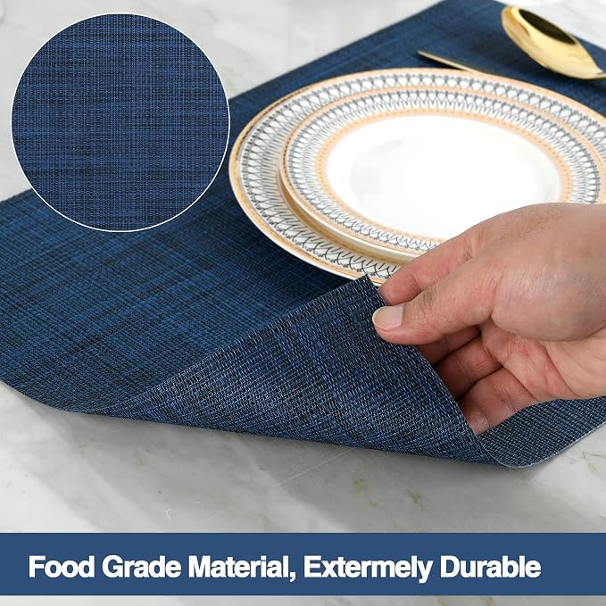 SLKQG Navy Blue Placemats Set of 4 - Image 4