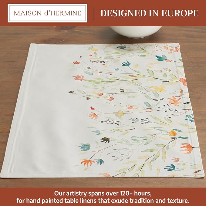 Maison d' Hermine Placemats Set of 4 Reusable 100% Cotton | Cloth Place Mats - Image 2