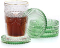 JUXYES Set of 5 Heat-Resistant Clear Glass Coaster by JUXYES