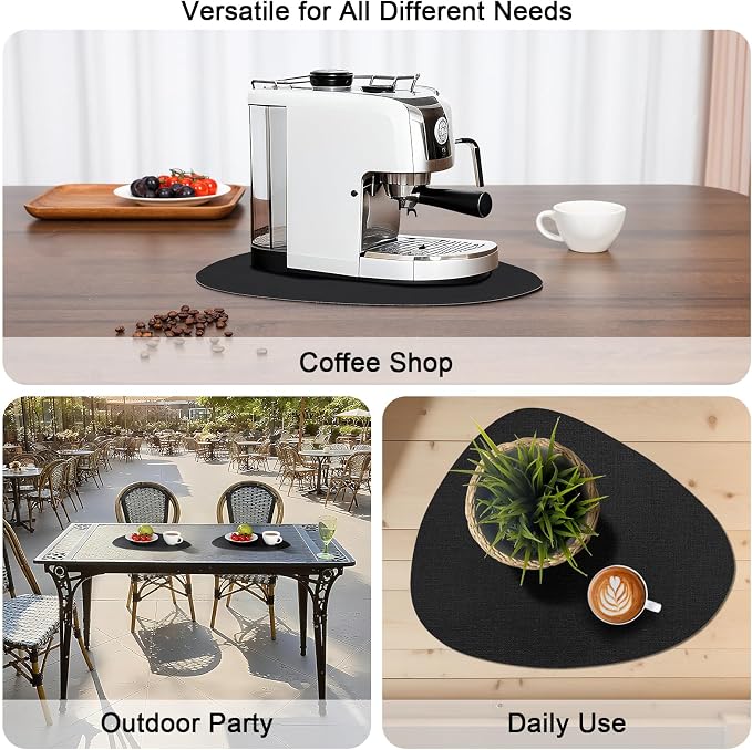 Faux Leather Placemats Set of 4, Dual Sided - Image 7