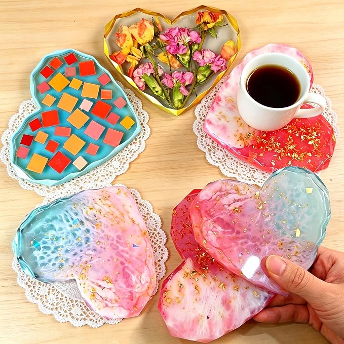 Resin Coaster Molds, Photo Frame, Wedding Valentines Mom Gift, Cup Mat Decor - Image 4