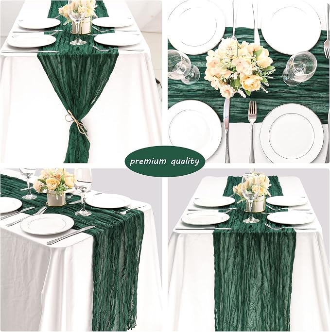 12 Pack 13Ft Cheesecloth Table Runner 35x157 Inch Boho Gauze Table Runner - Image 5