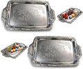 Silver Serving Tray, Metal Serving Tray by Unknown