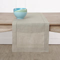 Solino Home 100% Pure Linen Table Runner Natural Hemstitch, 14 x 144 in | by SolinoHome