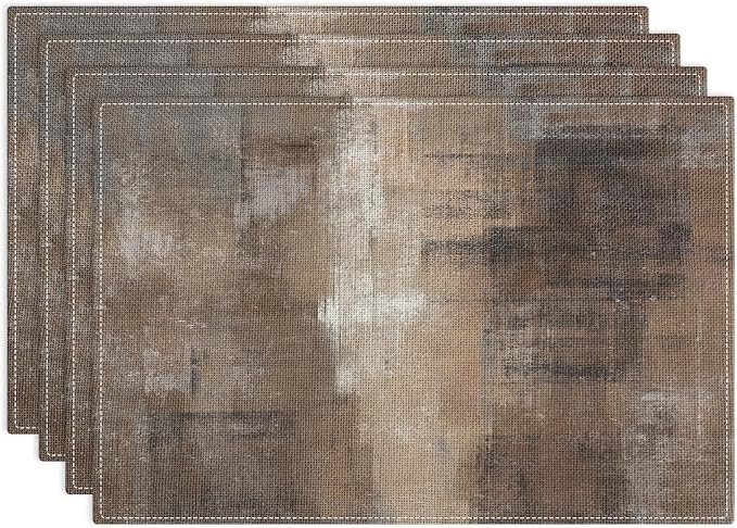 Emvency Farmhouse Placemats Set of 4, 12x18 Inch by Emvency