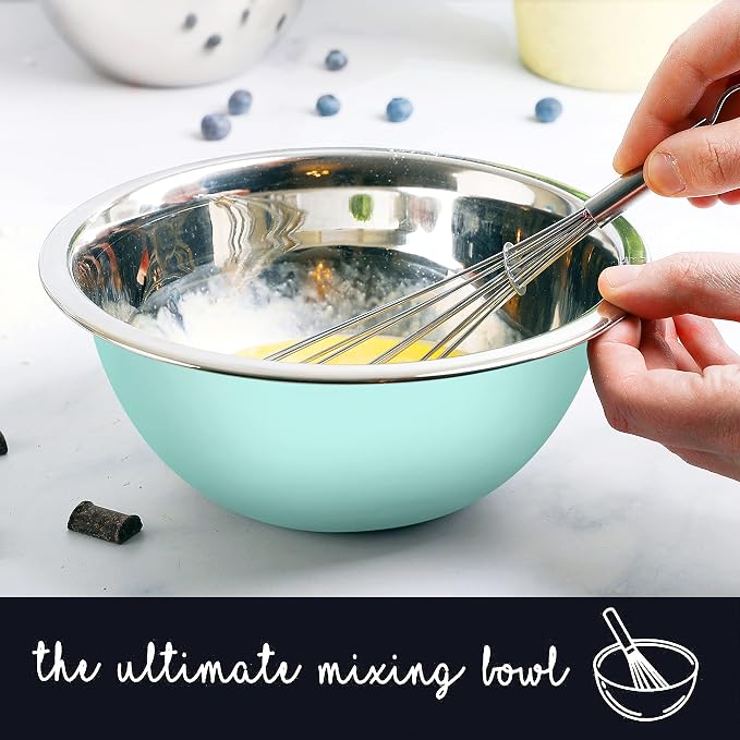 Stainless Steel Mixing Bowls Set, 5-Piece Meal Prep & Food Storage | .75 - Image 4