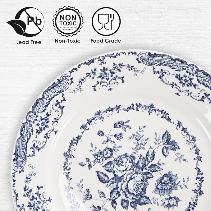 Salad Plates, Ceramic Plates Set of 6, Kitchen Plates Microwave Safe, 8.5 Inch - Image 4