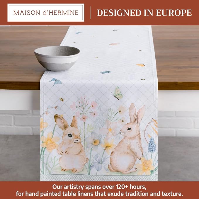 Maison d' Hermine Table Runner 100% Cotton 14.50" x 72" | Table Runners 72 - Image 2