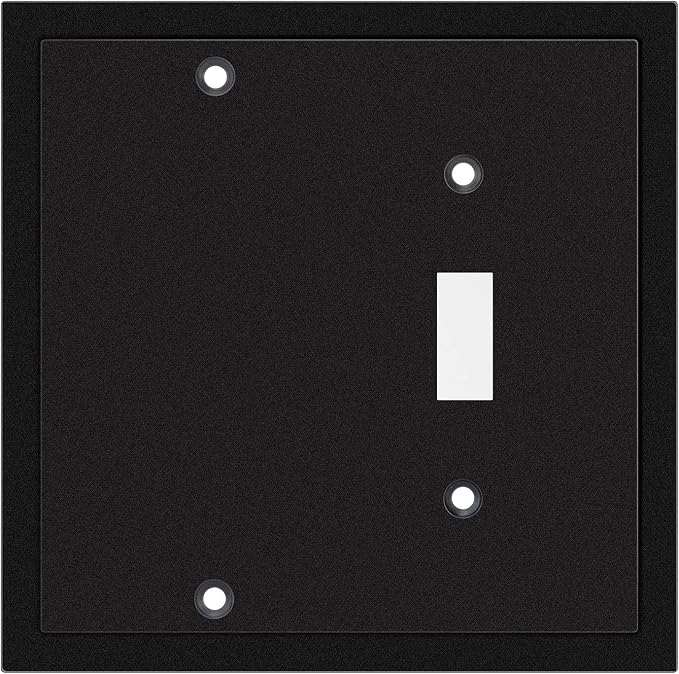 Modern Edge Decorative Wall Plate Switch Plate Outlet Cover, Durable Solid Zinc by HenneBery
