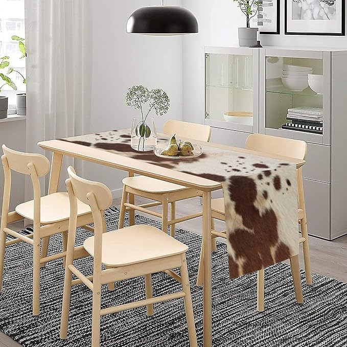 Cow Print Table Runner, 13x36 Inch - Image 3