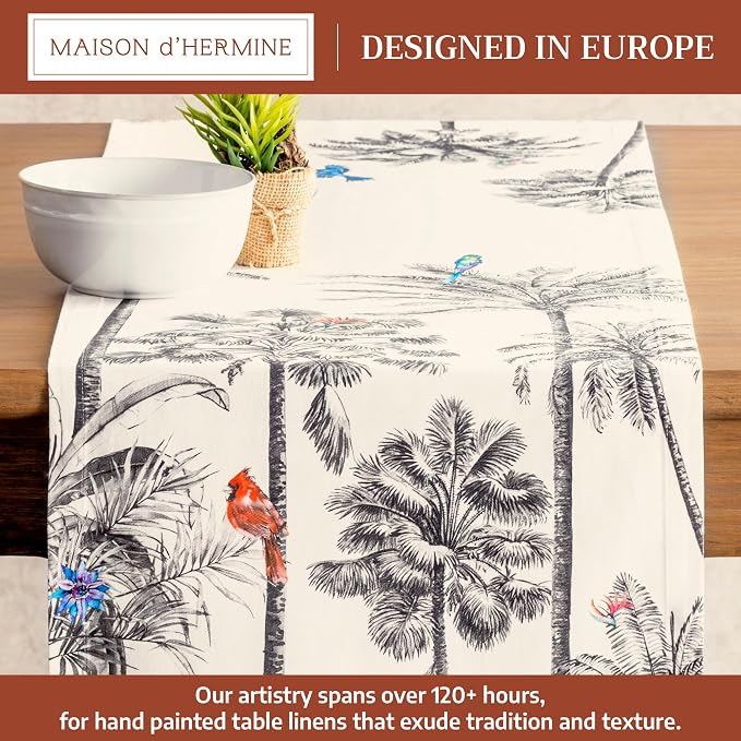 Maison d' Hermine Table Runner 100% Cotton 14.50" x 72" | Table Runners 72 - Image 2