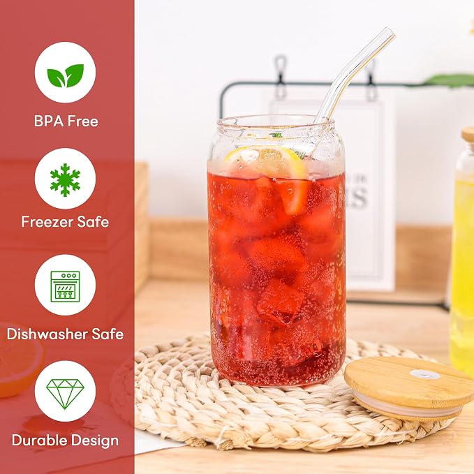 Joyclub 8pcs 16Oz Glass Cups - Image 5
