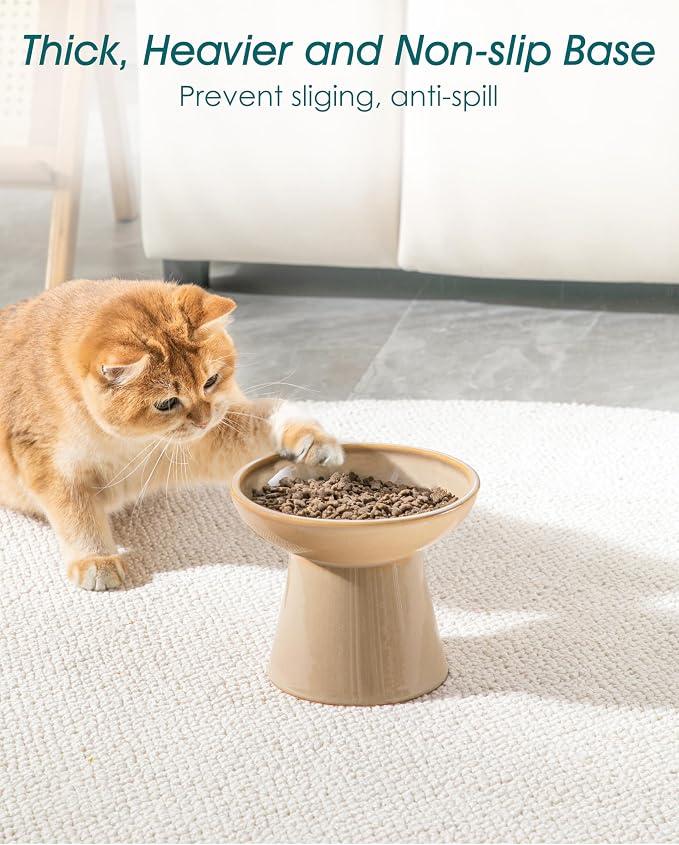 vancasso Ceramic Elevated Cat Bowls 2-Pack - Image 6