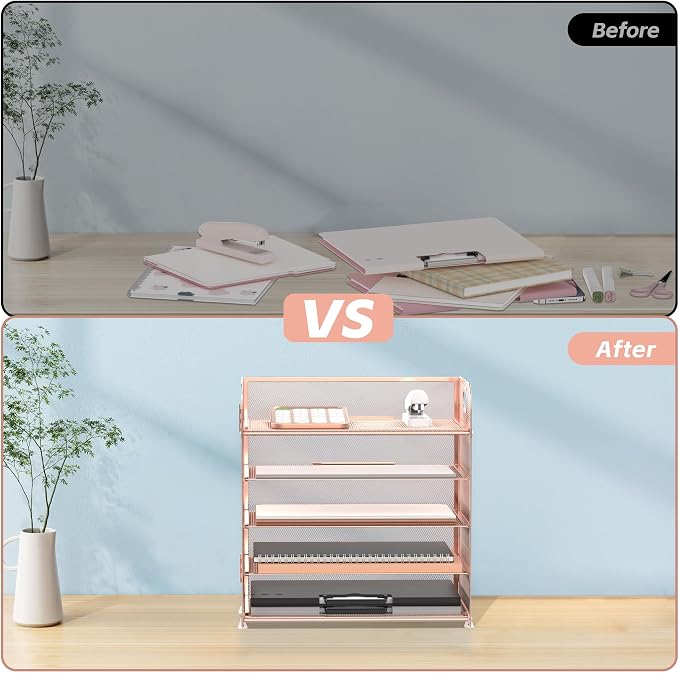 5 Trays Paper Organizer Letter Tray - Image 6