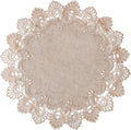 European Antique Jacquard Lace Table Doilies, Small Farmhouse Linen Embroidered by VIRFONOR