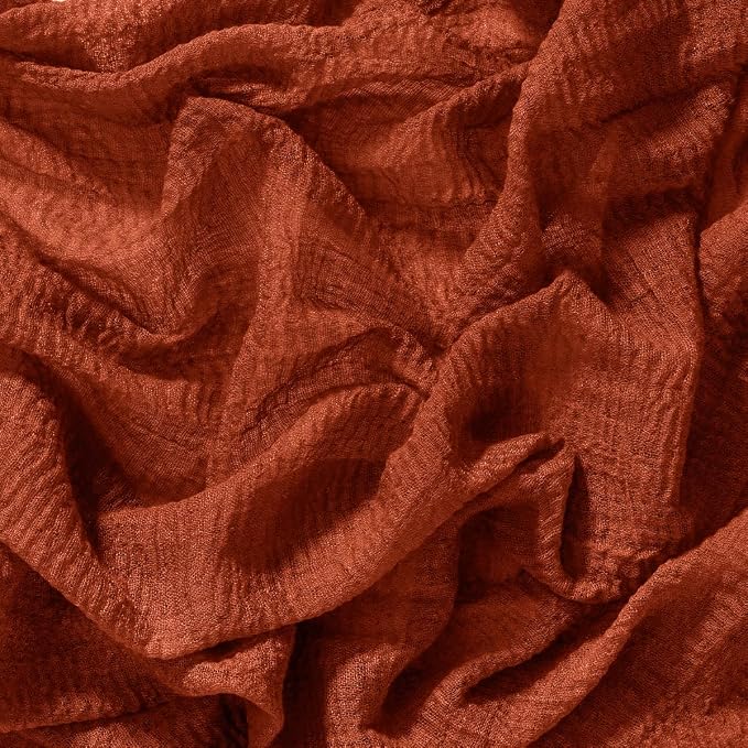 6pcs Terracotta Cheesecloth Table Runner Summer Gauze 120 Inch Rustic Boho - Image 6