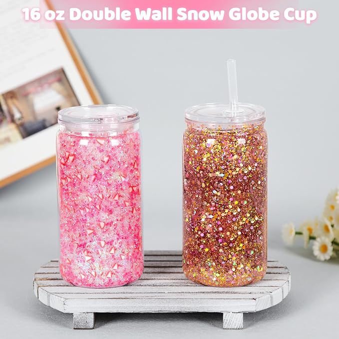 12 Pack Plastic Snow Globe Tumbler - Image 2