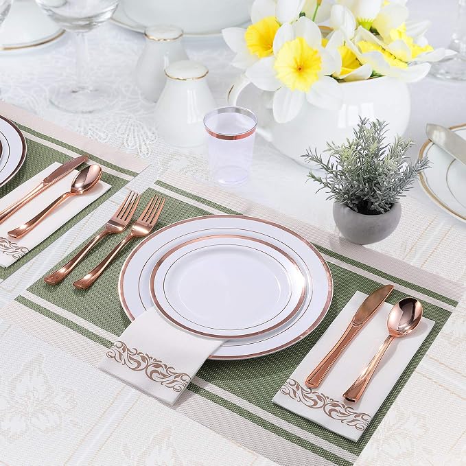 FOCUSLINE 350 Ct Disposable Dinnerware Set - Image 3