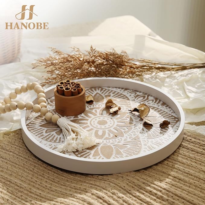 Hanobe 2Pcs Round Decorative Trays - Image 3