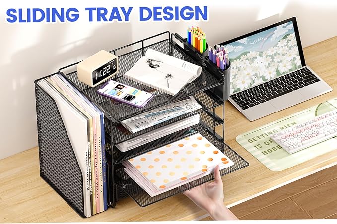 Desk Organizer, 5-Tier Desktop File Organizer - Image 7
