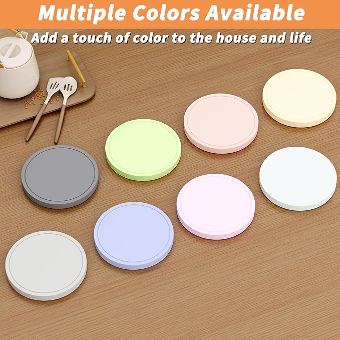 Azhou 6Pcs Absorbent Diatomaceous Earth Coasters Set - Image 5