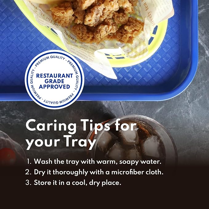 New Star Foodservice Fast Food Tray, 12 x 16 Inch Reusable Plastic Cafeteria - Image 7