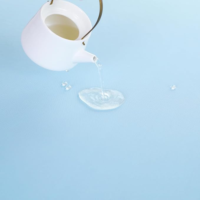 Baby Blue Table Runner, Waterproof Washable Runners 48 Inches Long | Reusable - Image 4