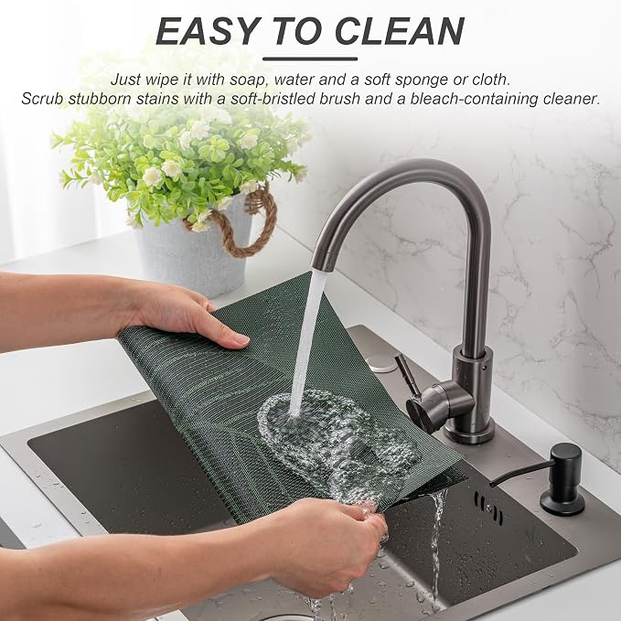 Placemats Set of 4 Washable Indoor | Outdoor Vinyl Place Mats - Image 3