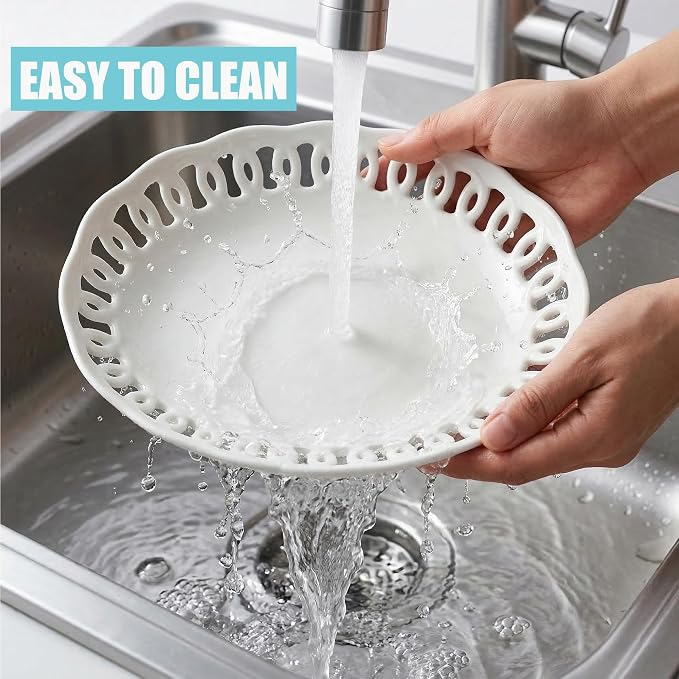 4 Pack Small Lace Serving Plates, Cute Side Dishes Set of 4 to Home Kitchen - Image 4