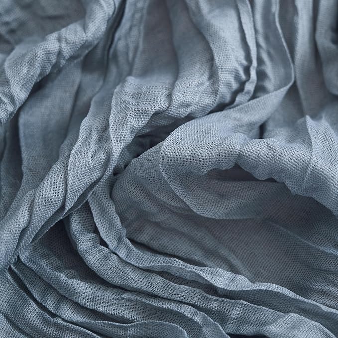 Asee'm Cheesecloth Table Runner 120 Inches Dusty Blue Boho Gauze Cheese Cloth - Image 5