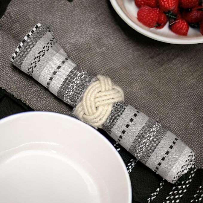 ALPHA Living HOME Handcrafted Napkin Rings Set of 12 - Image 5
