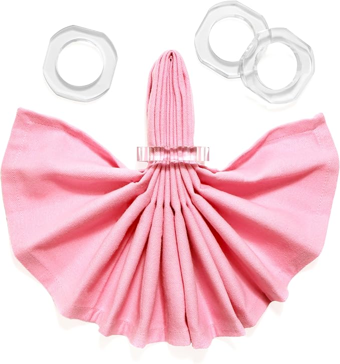 Clear Acrylic Napkin Rings, Bulk Set of 12, Table Settings | 2.25x2.25x0.5 in - Image 8