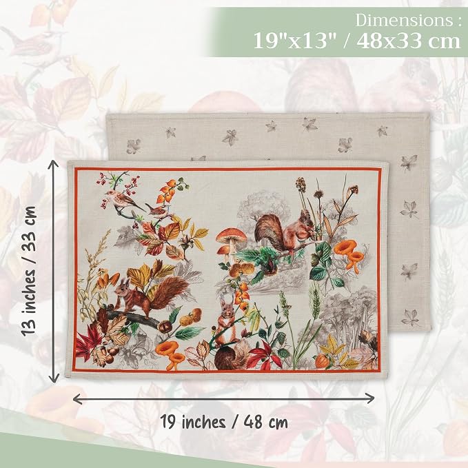 Maison d' Hermine Placemats Set of 4 Reusable 100% Cotton | Cloth Place Mats - Image 4