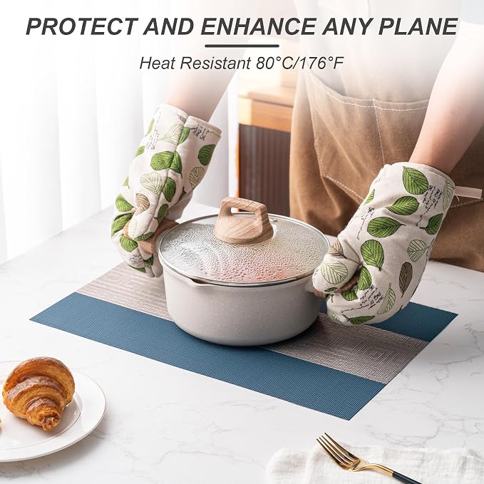 Placemats Set of 4 Washable Indoor | Outdoor Vinyl Place Mats - Image 4