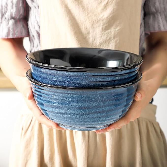 Serving Bowls, 60oz Ceramic Mixing Bowls Set of 2 - Image 6