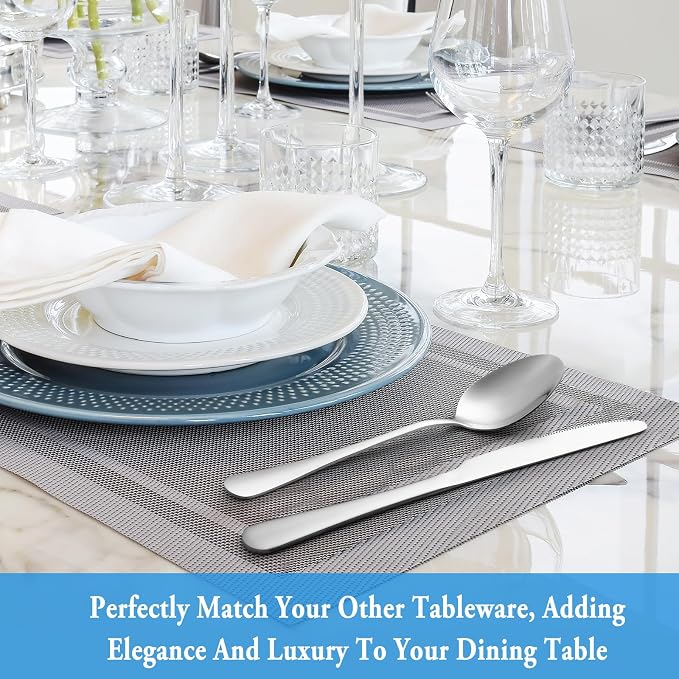 24 Pcs Dinner Spoon Set, Premium Food Grade Stainless Steel Spoons, Durable - Image 6